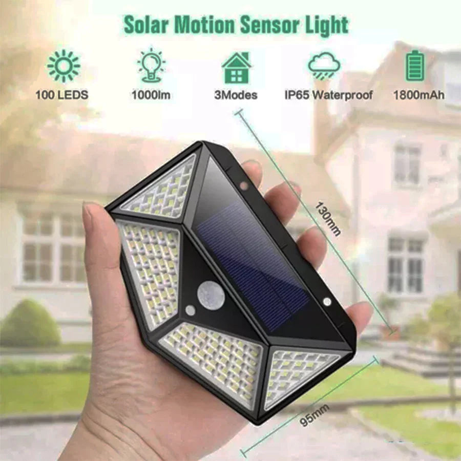 Panel reflector solar 100 Led con sensor de movimiento