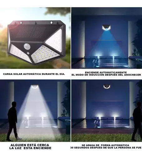 Panel reflector solar 100 Led con sensor de movimiento